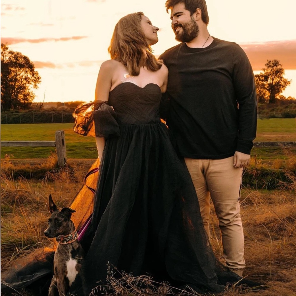Black Tulle Gown